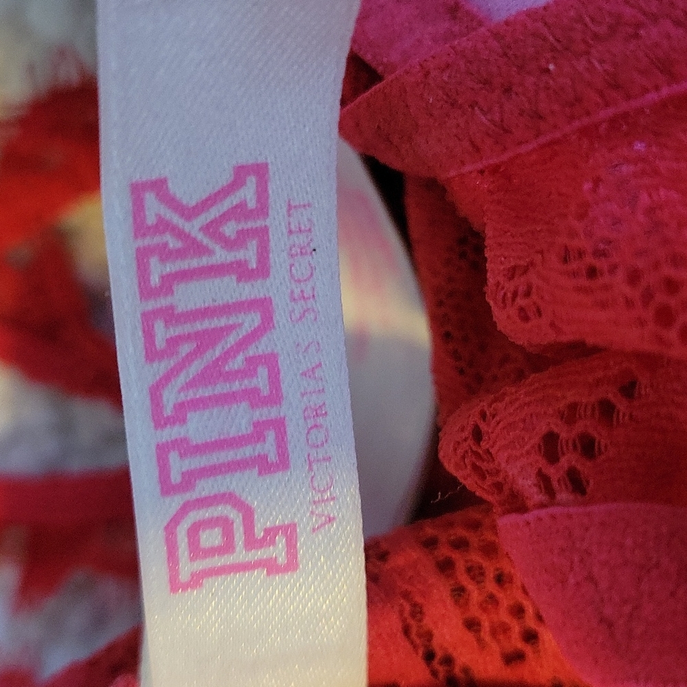 Victoria's Secret PINK Date Racerback Red Bra Size 34B - Picture 4 of 9